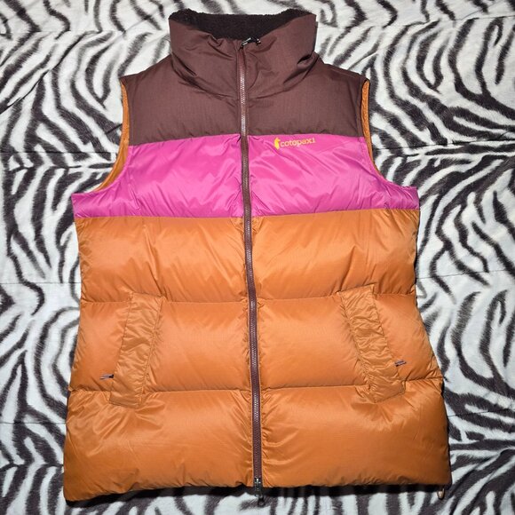 Cotopaxi Solazo 800 Fill Goose Down puffer vest womens XL Chestun Sangria NEW - Picture 3 of 10